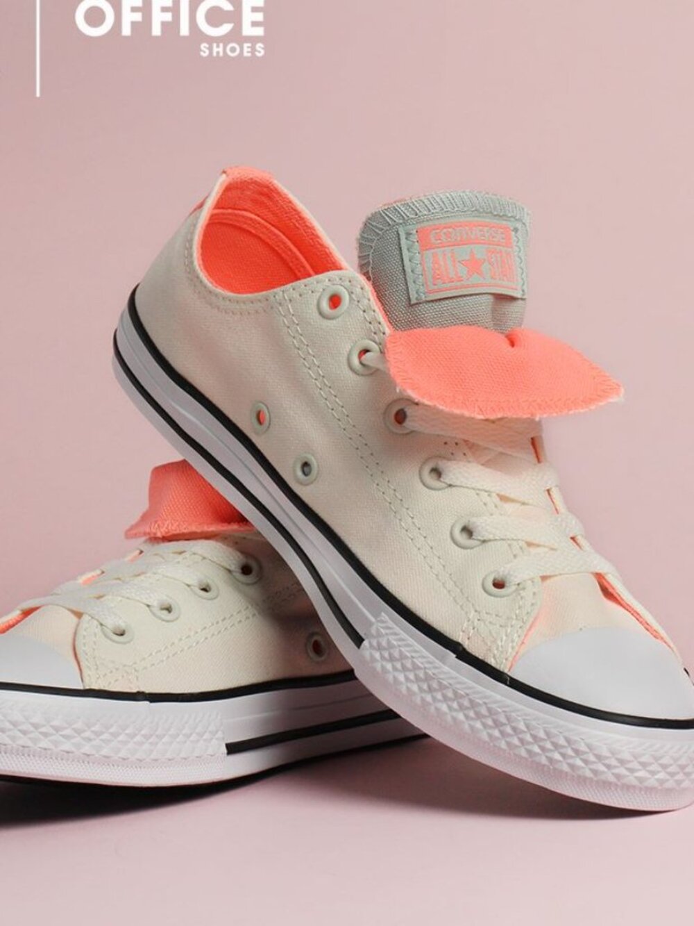 NWT Girls Converse All Star Chuck Taylor Double Tongue Neon Orange Sneakers 12